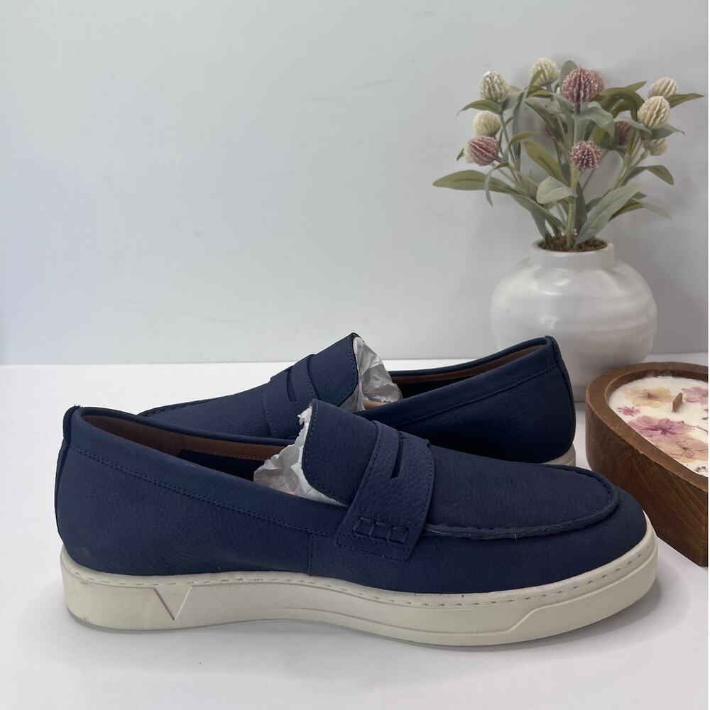 Vionic Thompson Slip-on Penny Loafers Casual Comfort Shoe Navy Men's 12 Wide - Picture 6 of 9